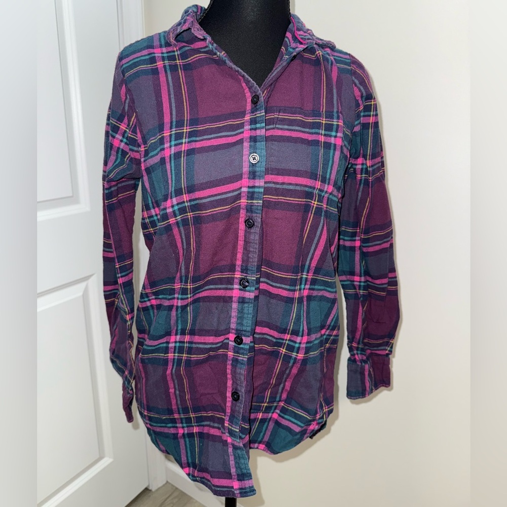 Joules Purple plaid flannel